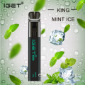 Iget King 2600 Puffs Electronic cigarrillo Top Sale